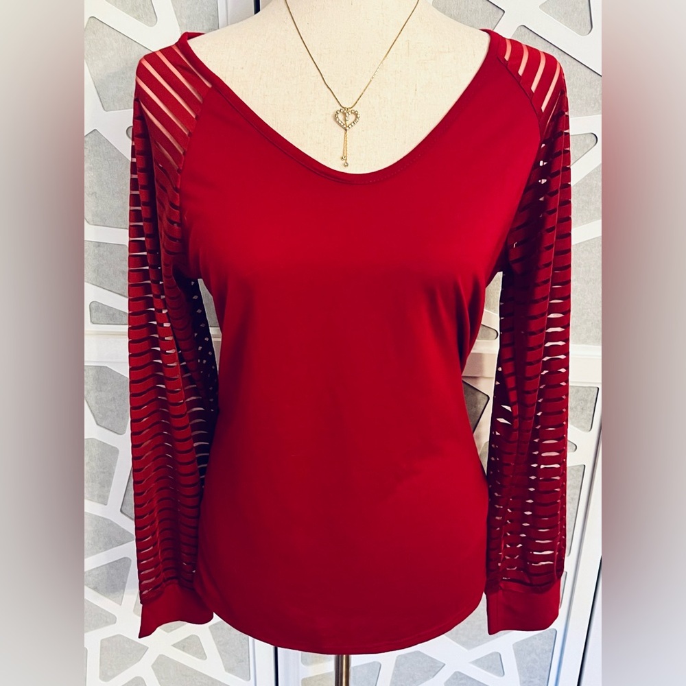 Express Women’s Sexy Red Spring & Summer Shirt, Size Medium-New without Tags